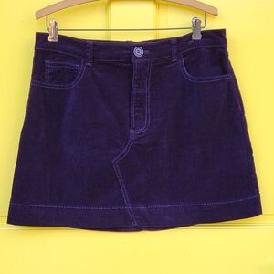 Chelsea & Violet Eggplant Pinwale Corduroy Mini Skirt Size 31